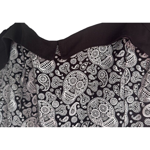Switchblade Stiletto Women’s Sugar Skull Black And White Dress Pin Up sz Small - Picture 5 of 8